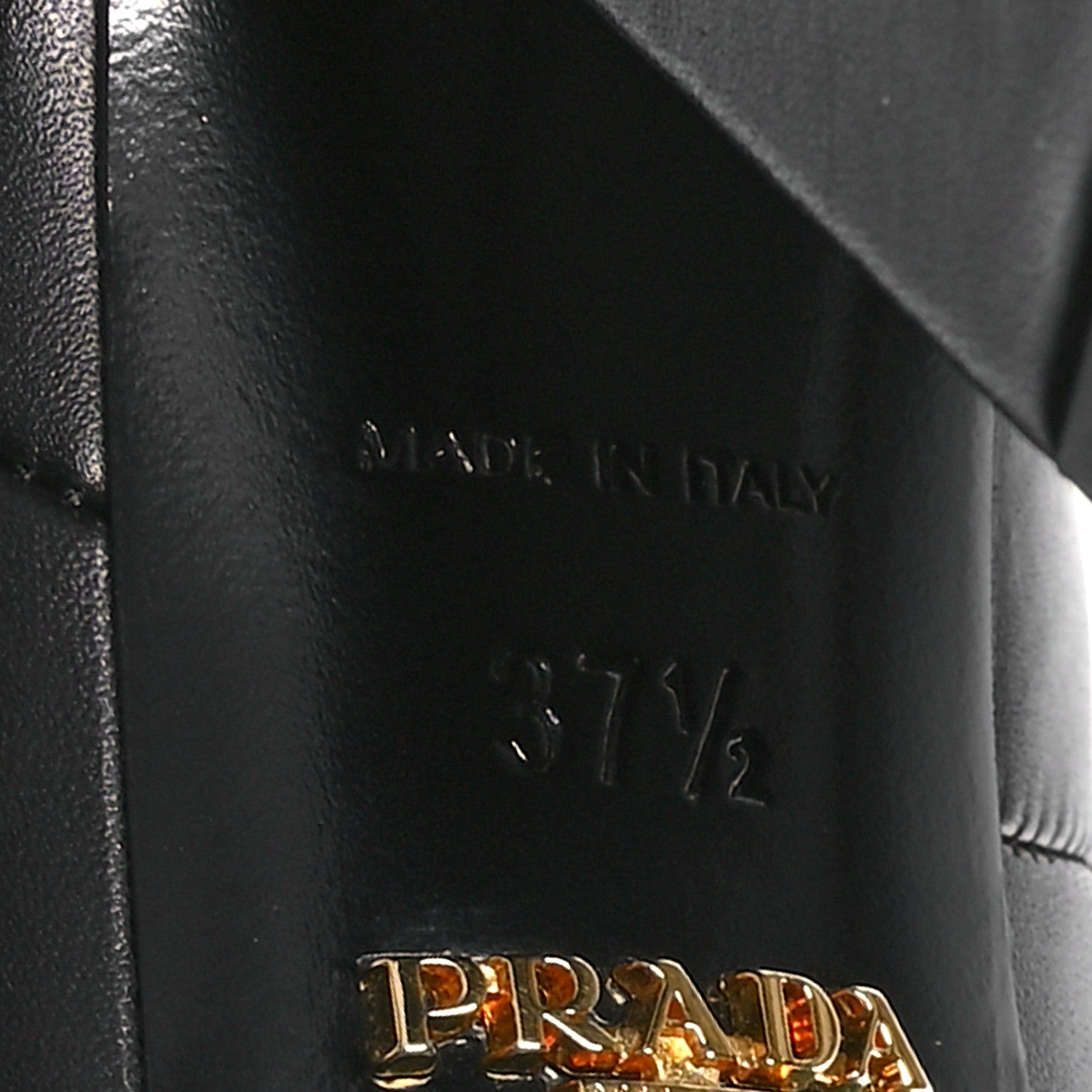 Prada Vitello Ankle Boots 37.5 Black 7 of 8