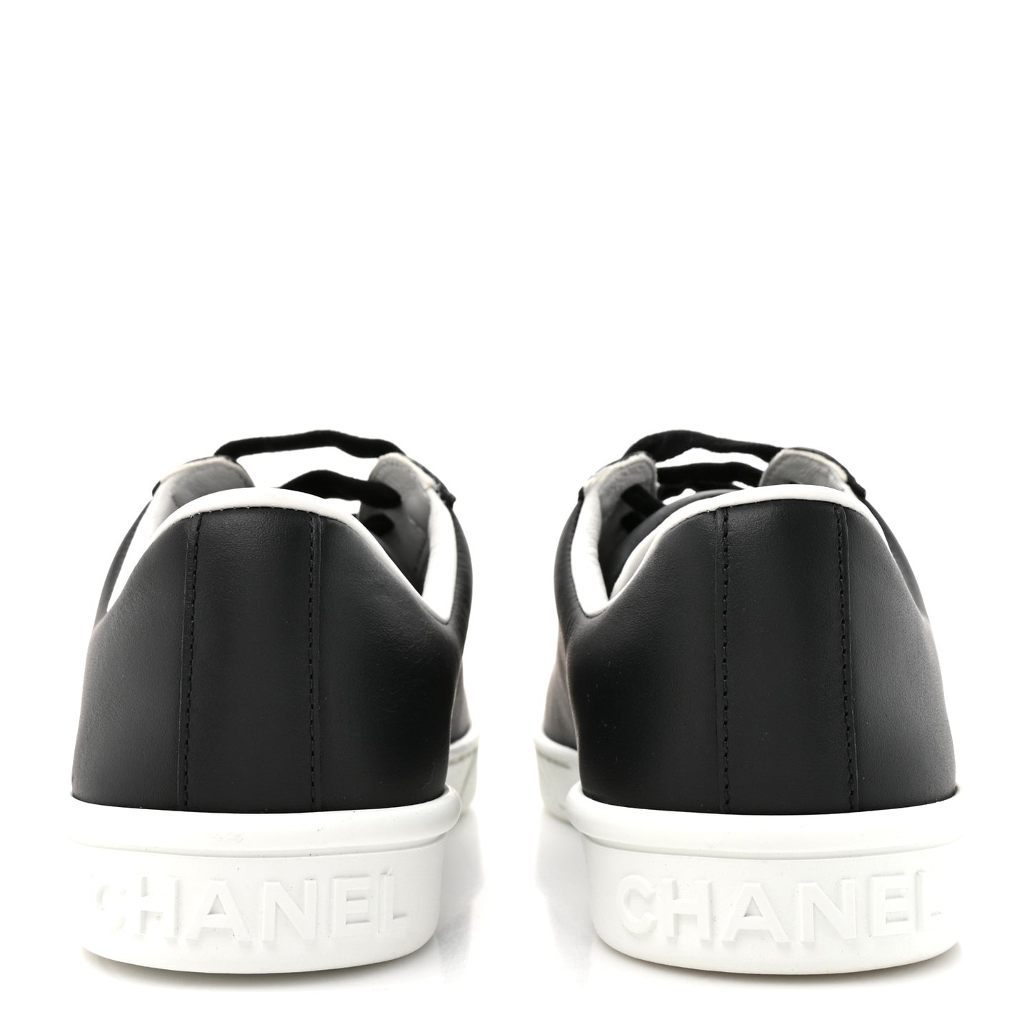 Calfskin CC Womens Sneakers 37 Black