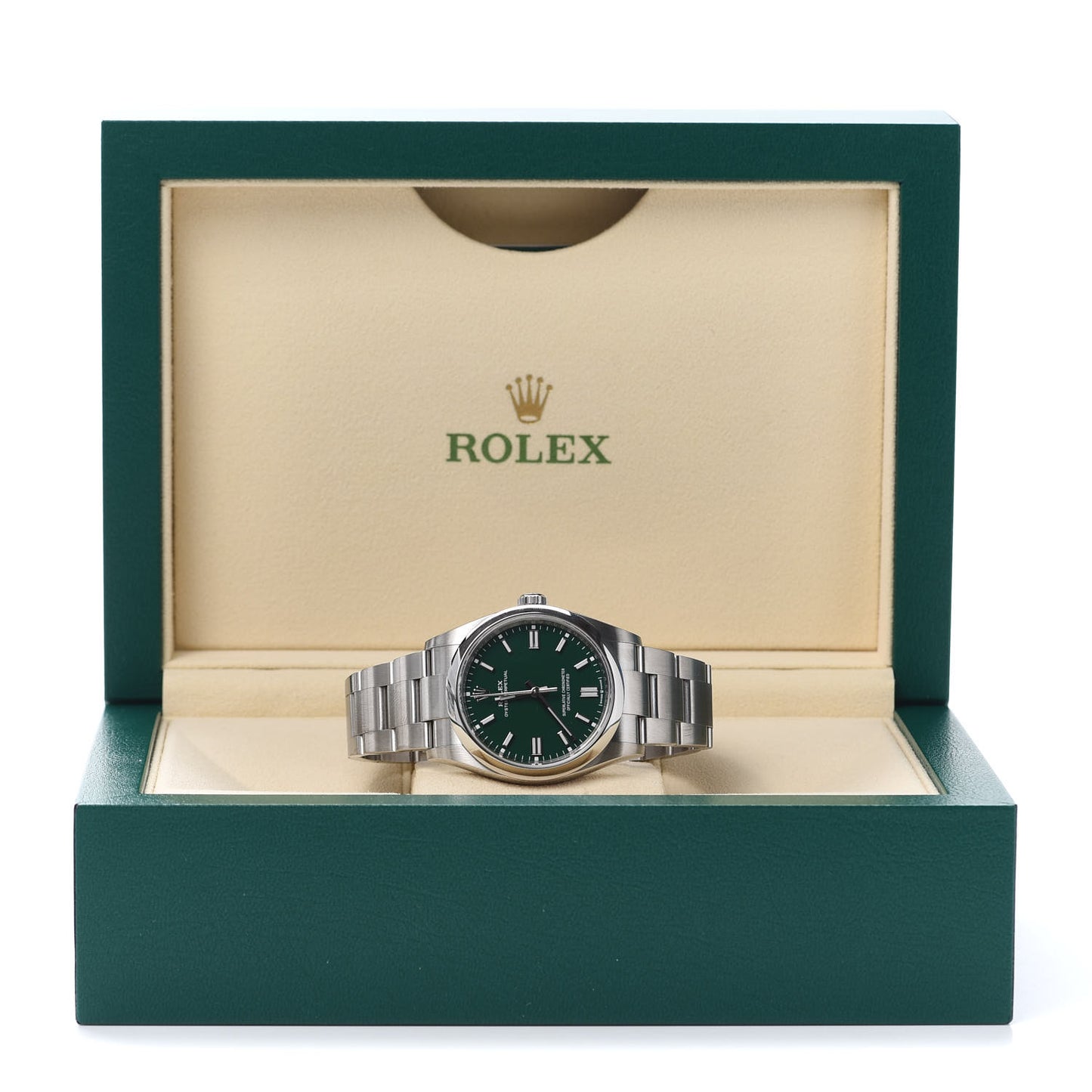 Stainless Steel 36mm Oyster Perpetual Watch Green 126000