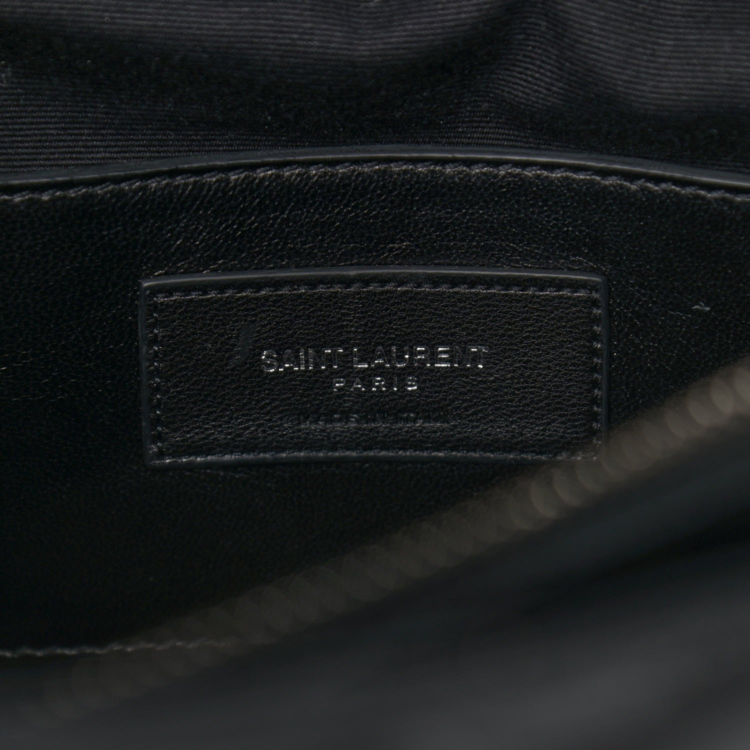 Saint Laurent Sheepskin Matelasse Chevron Monogram Large College Satchel Black 6 of 14