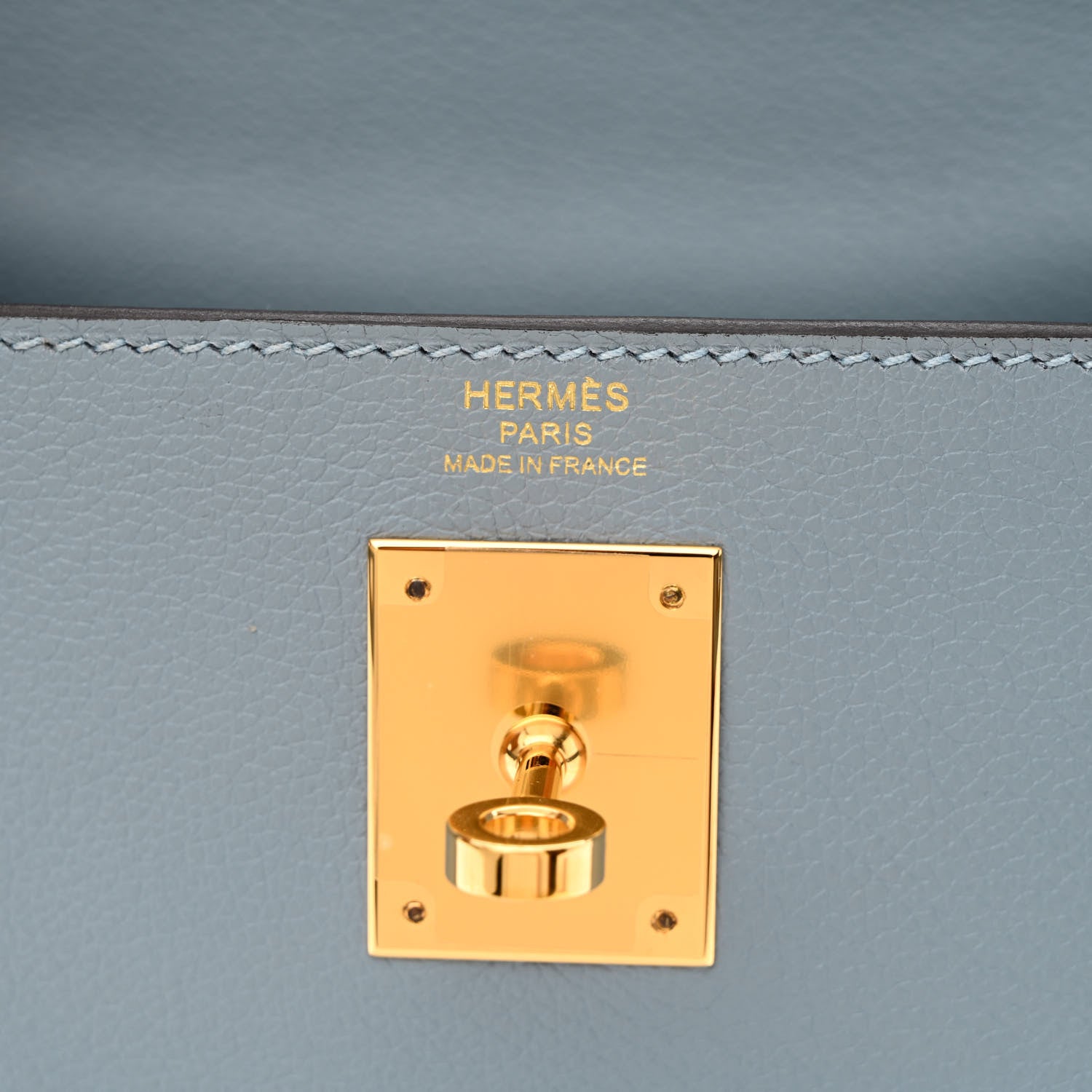Hermes Evercolor Kelly Retourne 28 Bleu Lin 6 of 11