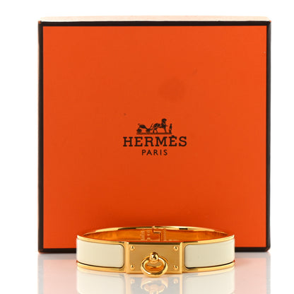 Hermes Enamel Clic Anneau Bracelet PM Craie 5 of 5