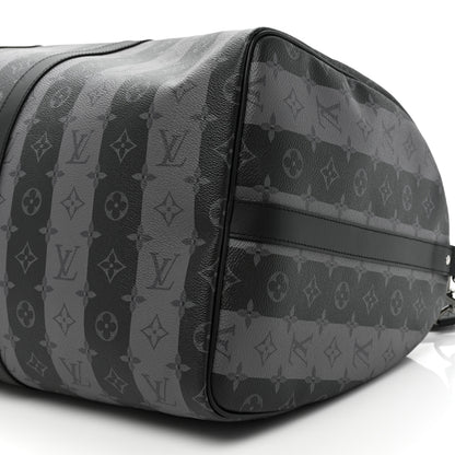 Louis Vuitton X NIGO Monogram Eclipse Stripes LV Keepall Bandouliere 50 7 of 8