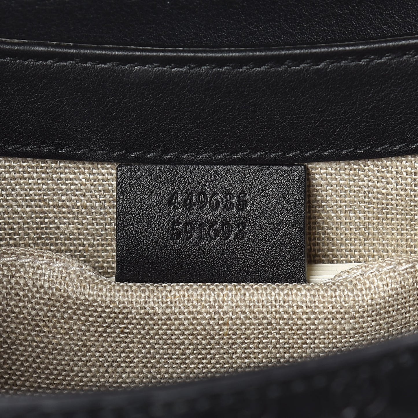 Microguccissima Medium Emily Chain Shoulder Bag Black