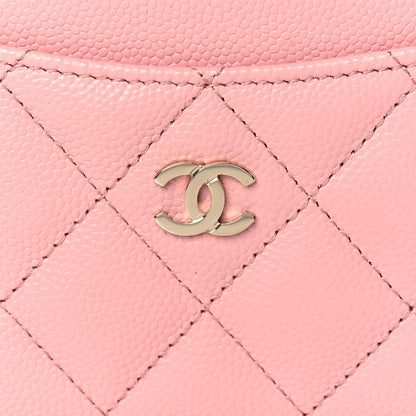 Chanel Caviar Quilted Card Holder Pink 7 of 8