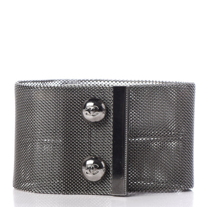 Chanel Metal Mesh CC Bracelet Ruthenium 3 of 5