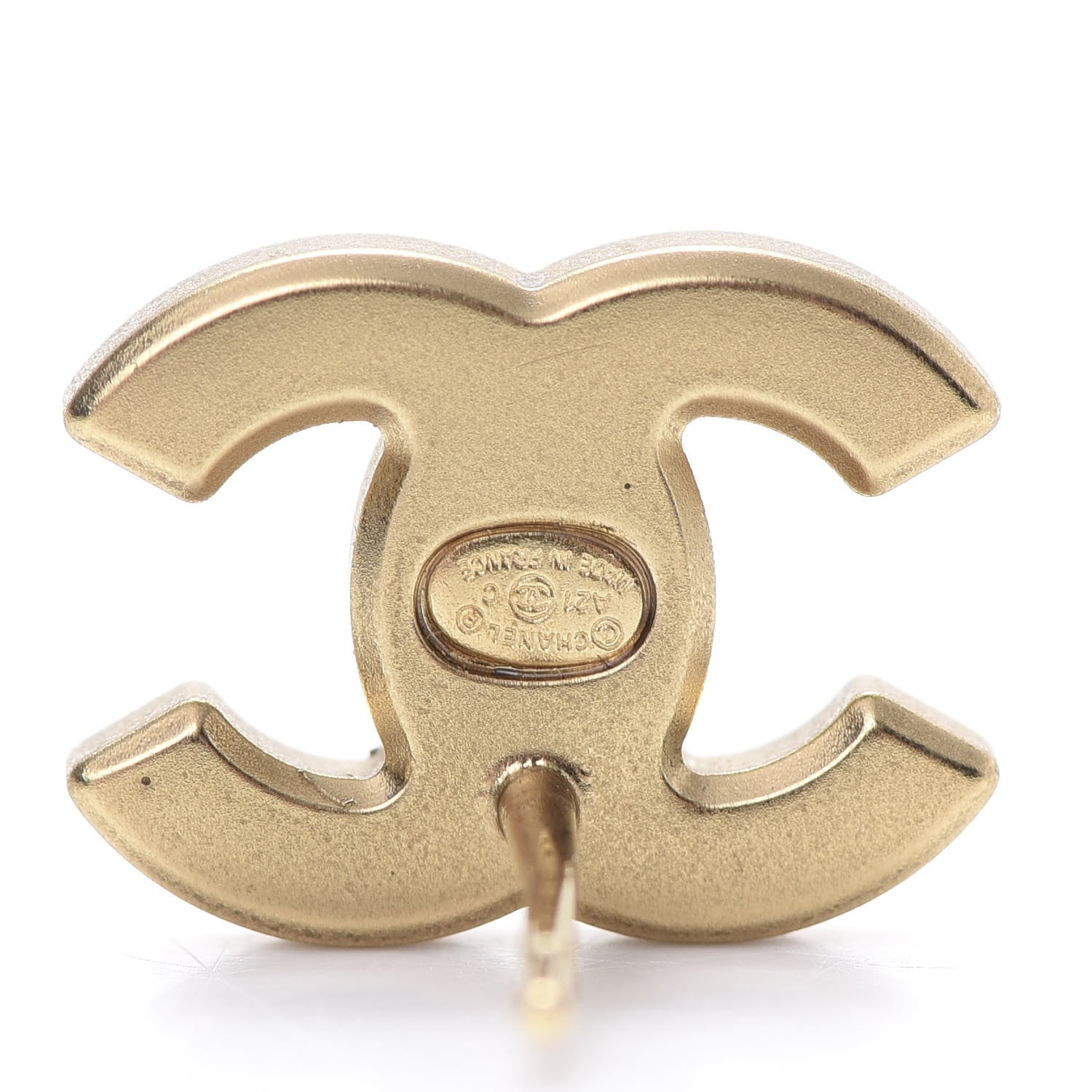 Chanel Crystal CC Earrings Gold 4 of 5