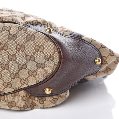 Gucci Monogram Medium Jockey Tote Dark Brown 6 of 10