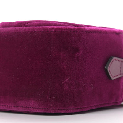 Gucci Velvet Matelasse Small GG Marmont Chain Shoulder Bag Fuchsia Violet Cyclamen 9 of 9