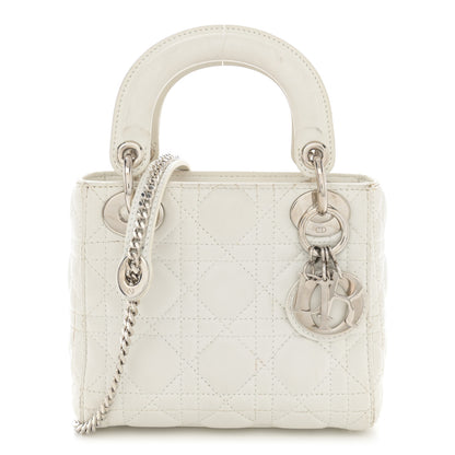 Christian Dior Lambskin Cannage Mini Lady Dior White 1 of 16