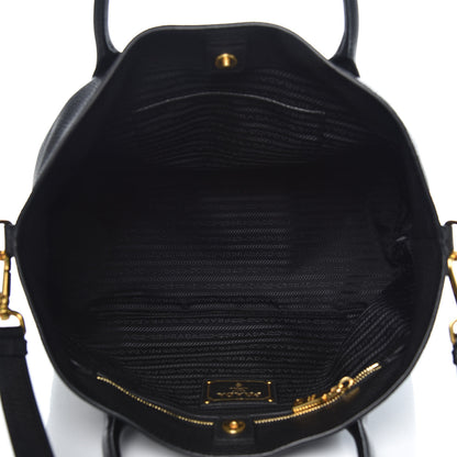 Prada Vitello Daino Tote Black 5 of 9