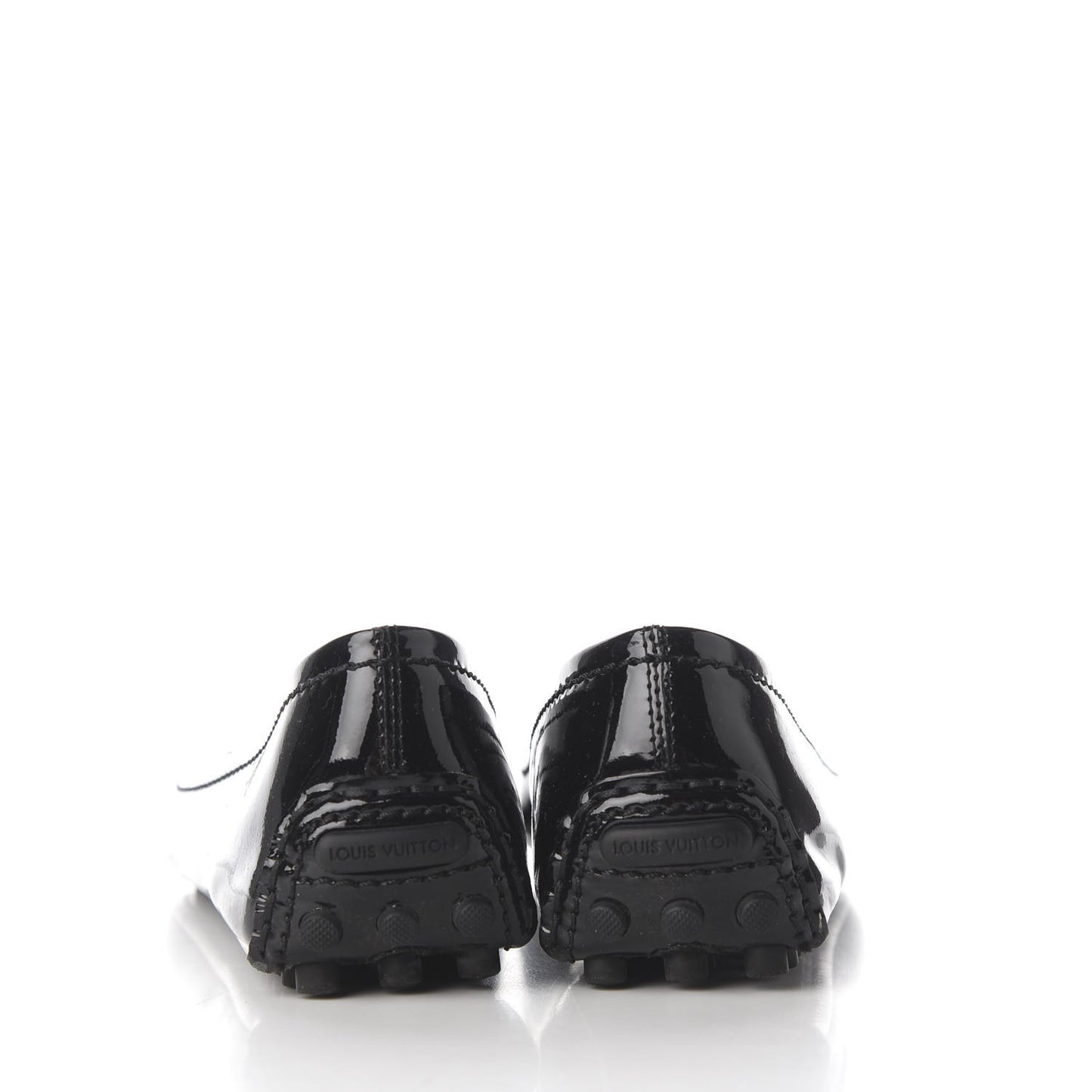 Patent Calfskin Oxford Ballerina Flats 38.5 Black