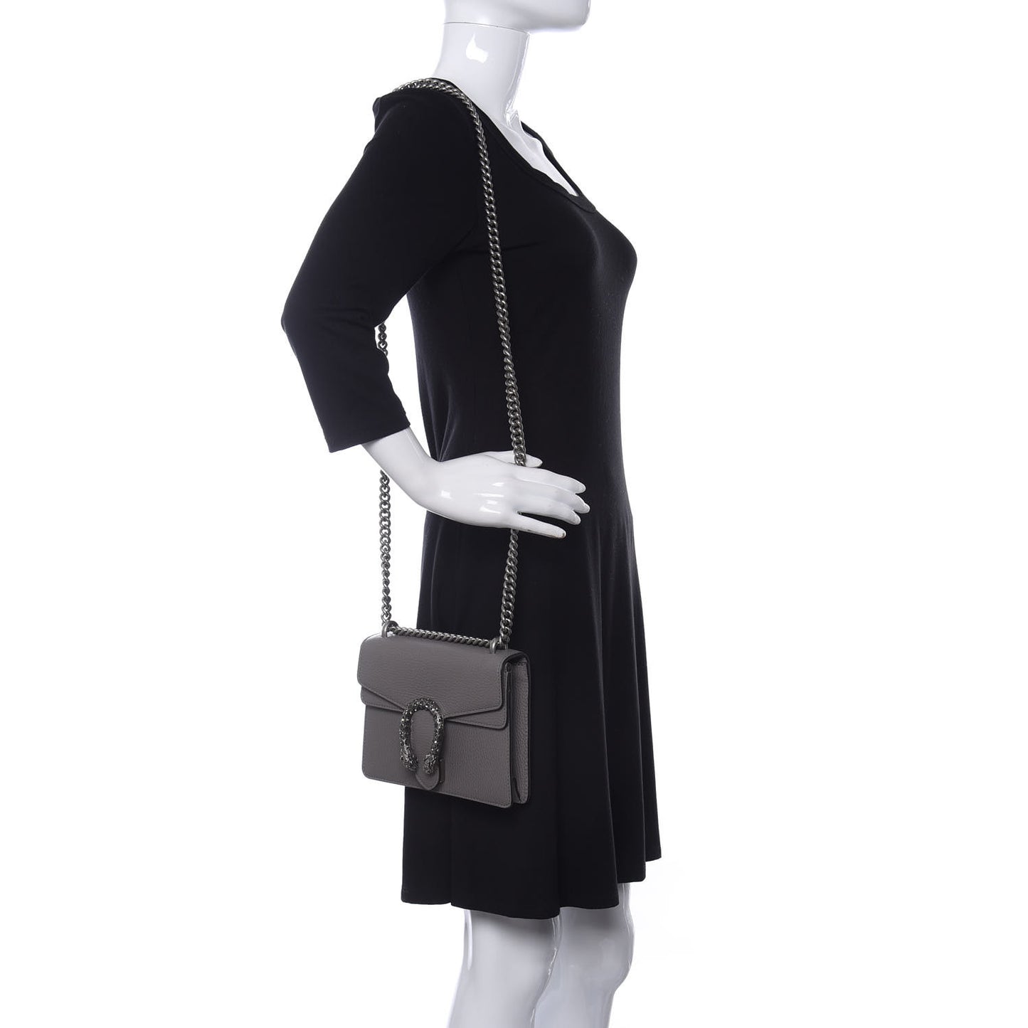 Calfskin Mini Dionysus Shoulder Bag Dusty Grey