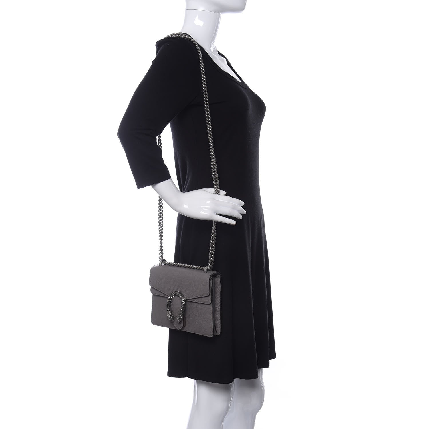 Gucci Calfskin Mini Dionysus Shoulder Bag Dusty Grey 2 of 11