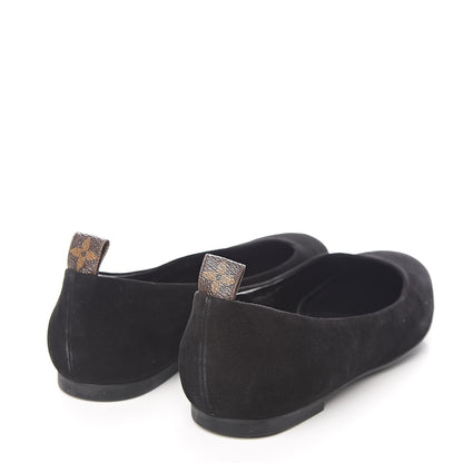 Louis Vuitton Suede Monogram Uniformes Ballet Flats 40 Black 4 of 10