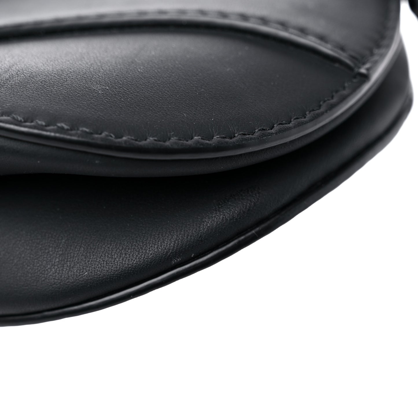Ultra Matte Calfskin Mini Saddle Bag Black