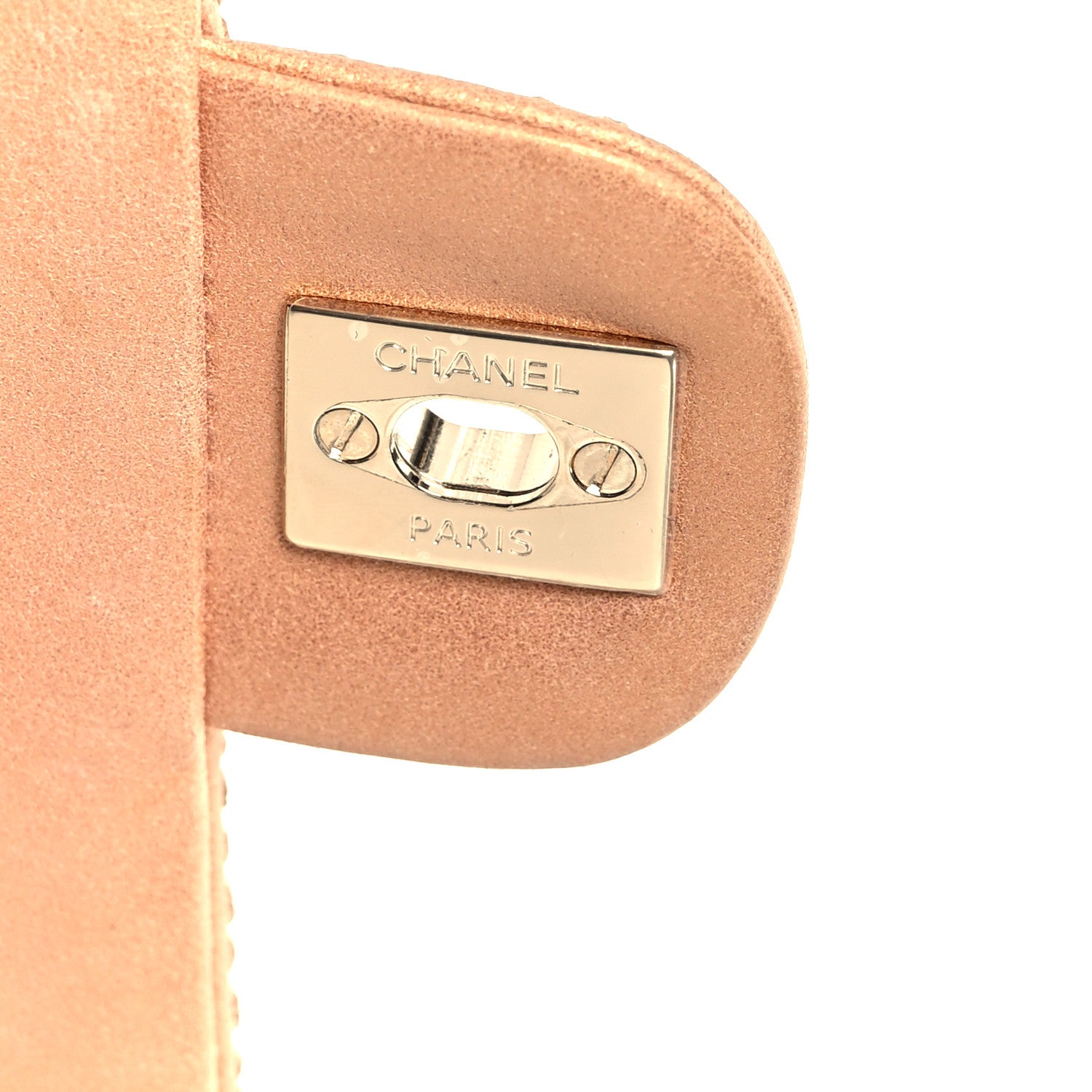 Chanel Suede Calfskin Crystal Mini Flap Pink Golden 7 of 11
