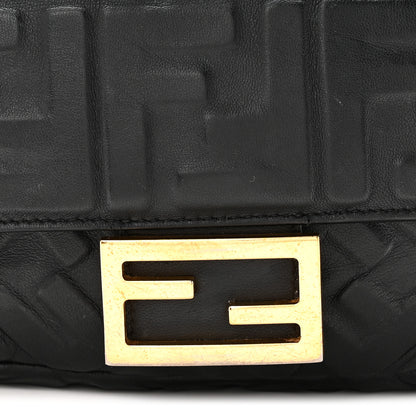 Fendi Nappa FF 1974 Embossed Mini Baguette Black 8 of 10
