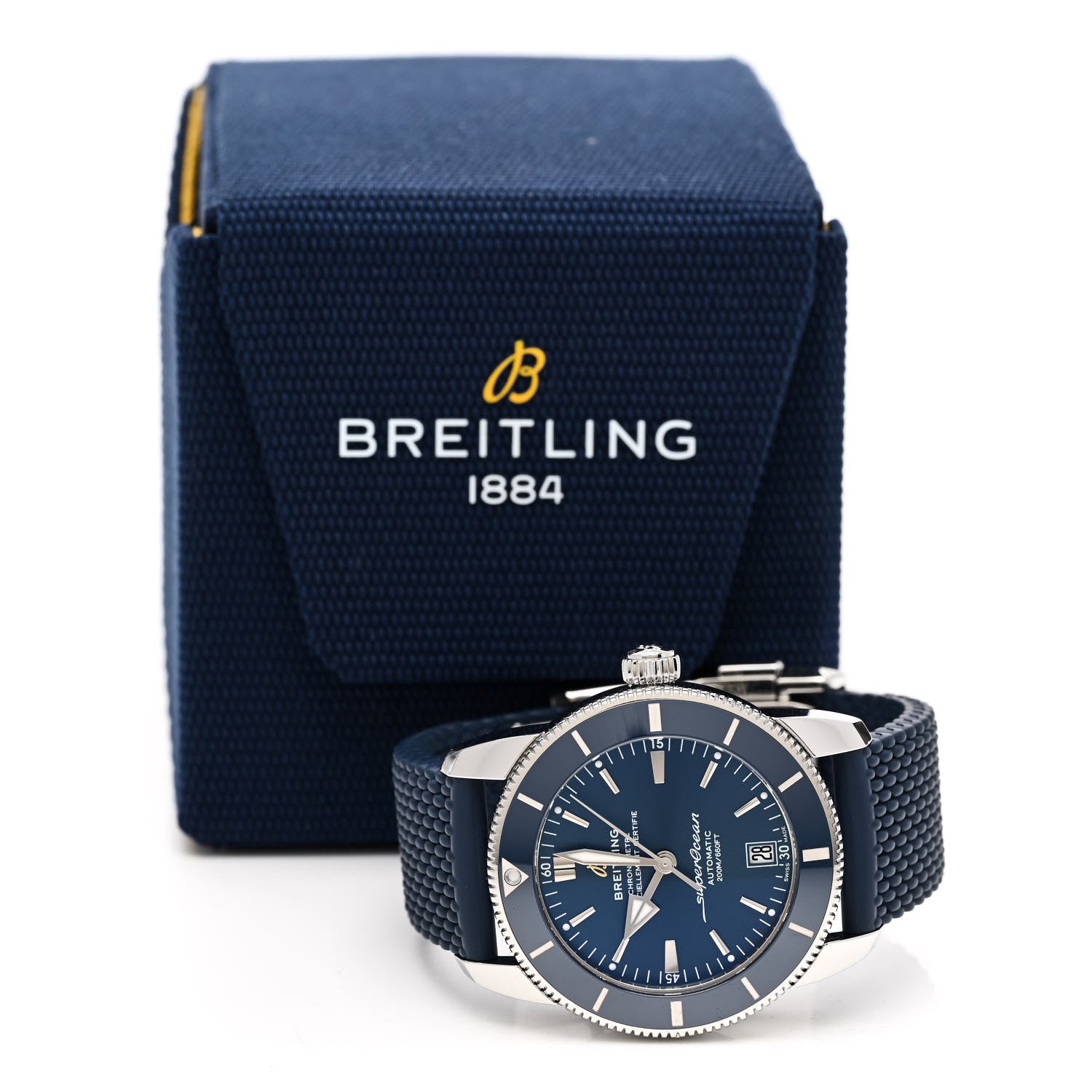Breitling Stainless Steel Rubber 42mm Superocean Heritage II B20 Automatic Watch Blue AB2010161C1A1 5 of 5