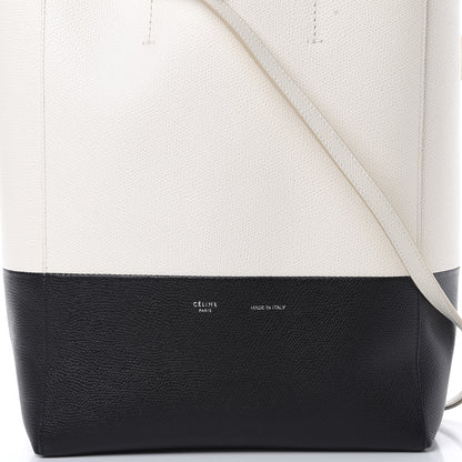 Celine Grained Calfskin Small Vertical Bi-Cabas Cream Black 7 of 12