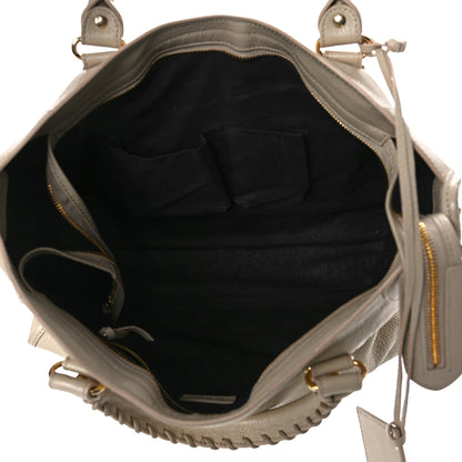Balenciaga Chevre Gold Metallic Edge Hardware City Beige Tapioca 5 of 11