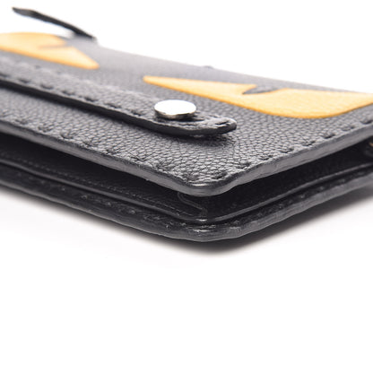 Fendi Cuoio Romano Selleria Monster Eyes Inlay Slim Clutch Black Sunflower 6 of 10