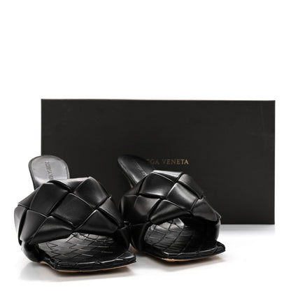 Bottega Veneta Nappa Maxi Intrecciato Lido Mule Sandals 37 Black 10 of 10