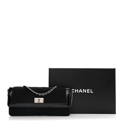 Chanel Jersey Patent Quilted 2.55 Reissue East West Flap Black 13 of 13