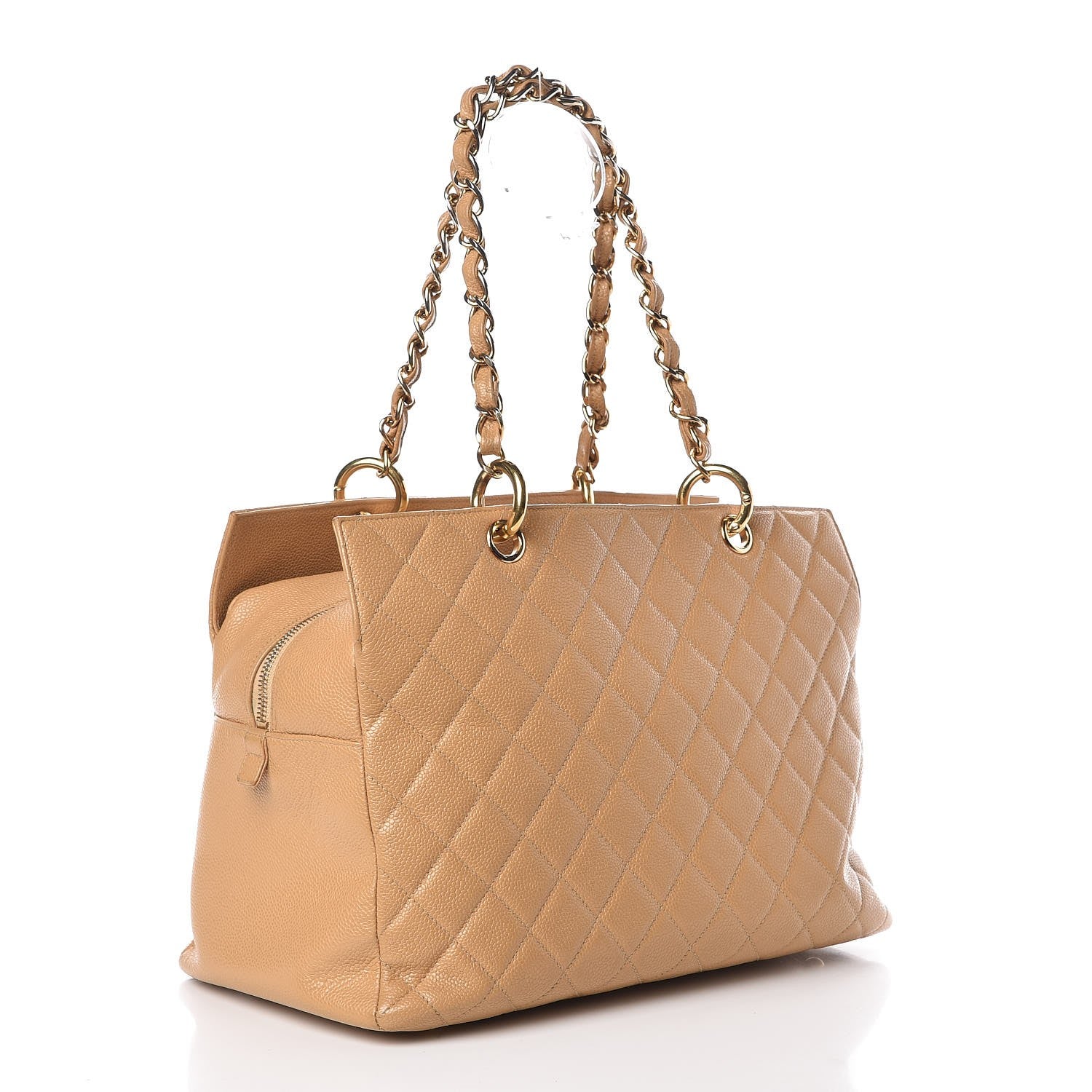 Chanel Caviar Quilted Grand Timeless Tote GTT Beige 3 of 12