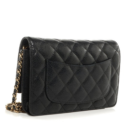 Chanel Caviar Quilted Wallet On Chain WOC Black 3 of 8