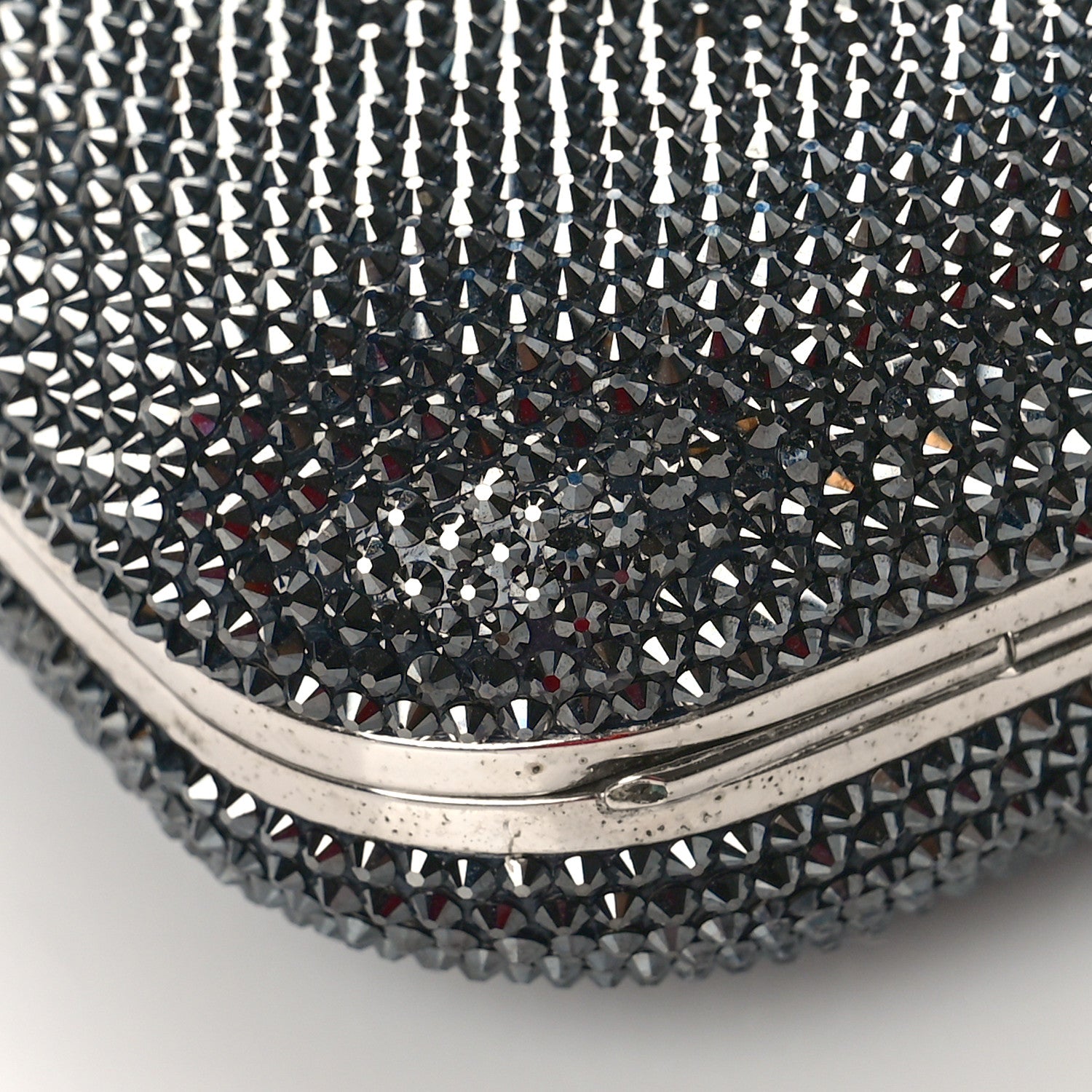 Judith Leiber Swarovski Crystal Minaudiere Clutch Blue 7 of 9