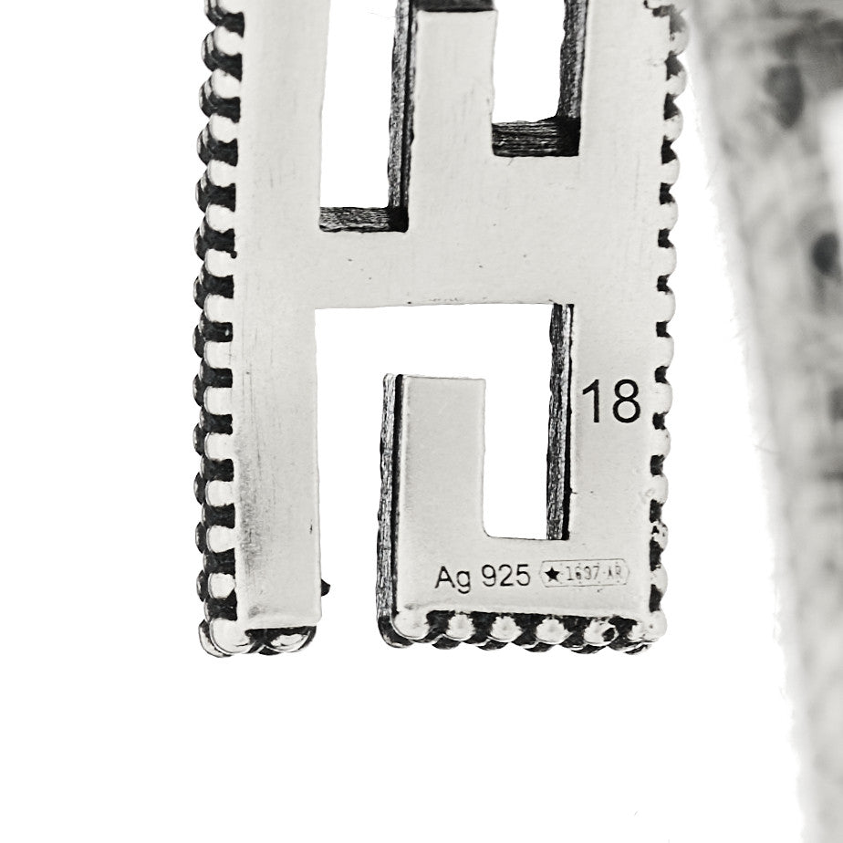 Sterling Silver Square G Motif Cuff Bracelet