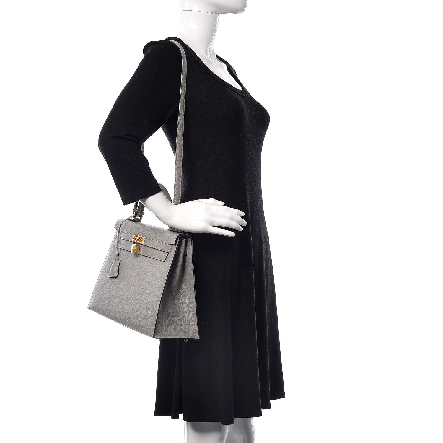 Hermes Epsom Kelly Sellier 32 Gris Mouette 2 of 47