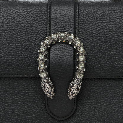 Gucci Dollar Calfskin Crystal Web Medium Dionysus Bamboo Top Handle Bag Black Black Diamond 9 of 11