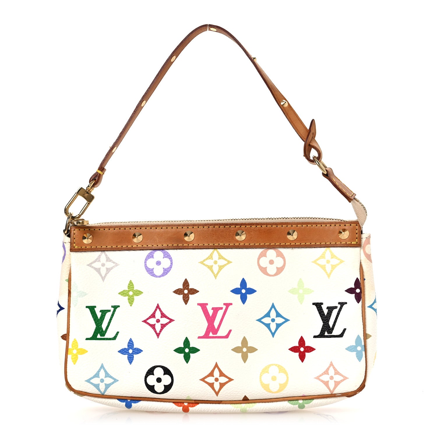 Louis Vuitton Monogram Multicolor Pochette Accessories White 1 of 14