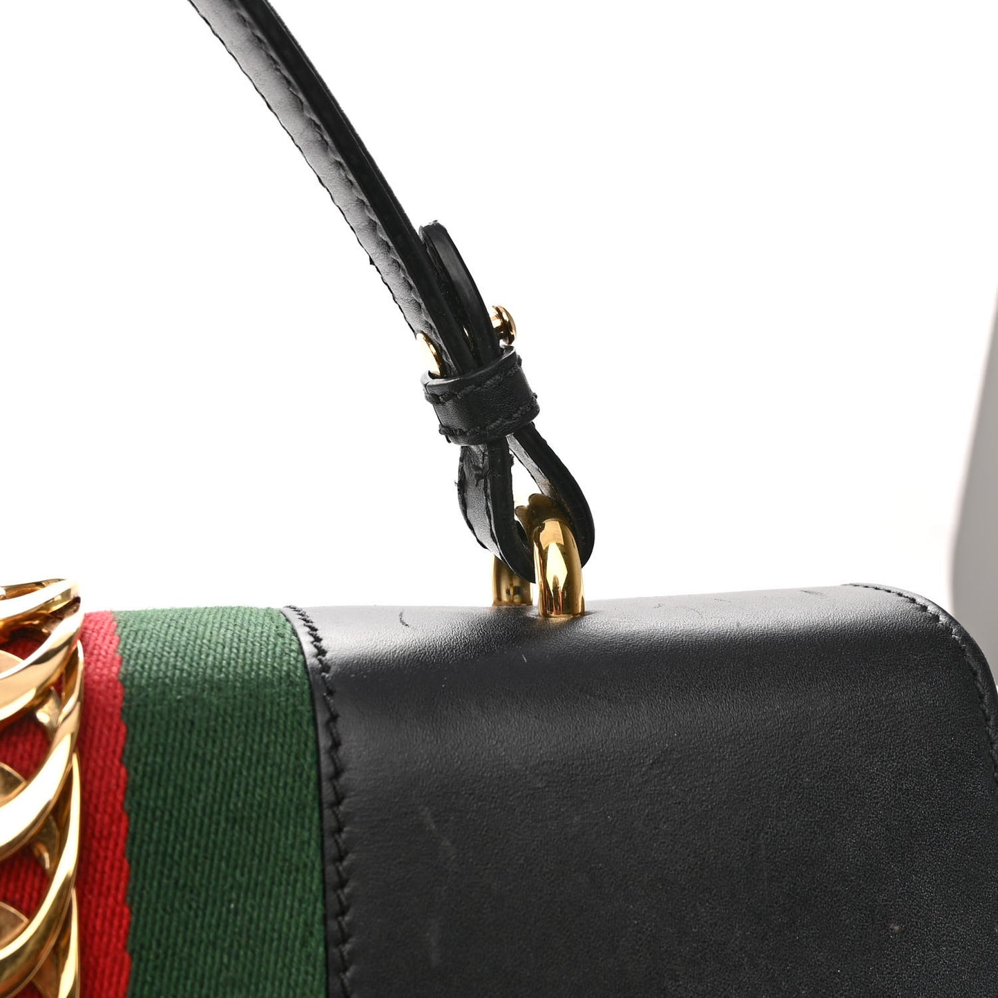Calfskin Medium Sylvie Top Handle Bag Black
