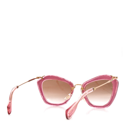 Miu Miu Acetate Metal Cat Eye Sunglasses SMU10N Pink 4 of 7