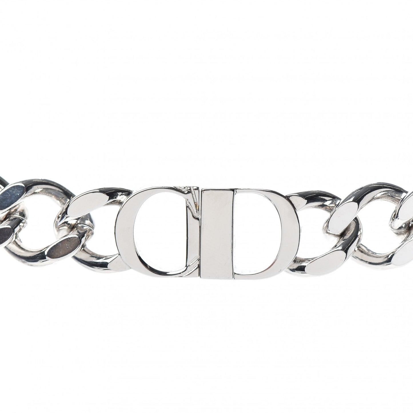 Metal CD Choker Necklace Silver