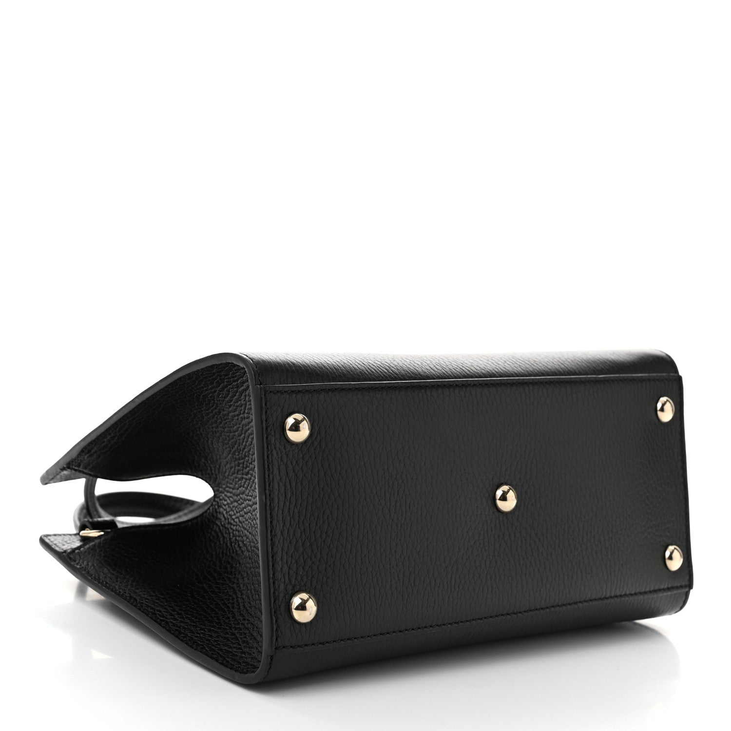 Gucci Pebbled Calfskin Medium Soho Top Handle Satchel Black 4 of 10