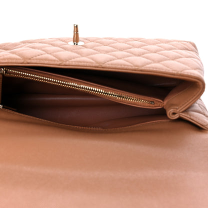 Chanel Caviar Quilted Small Coco Handle Flap Brown 6 of 13