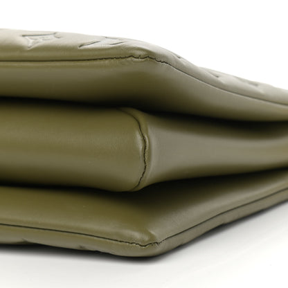 Louis Vuitton Lambskin Embossed Monogram Coussin MM Khaki 11 of 11