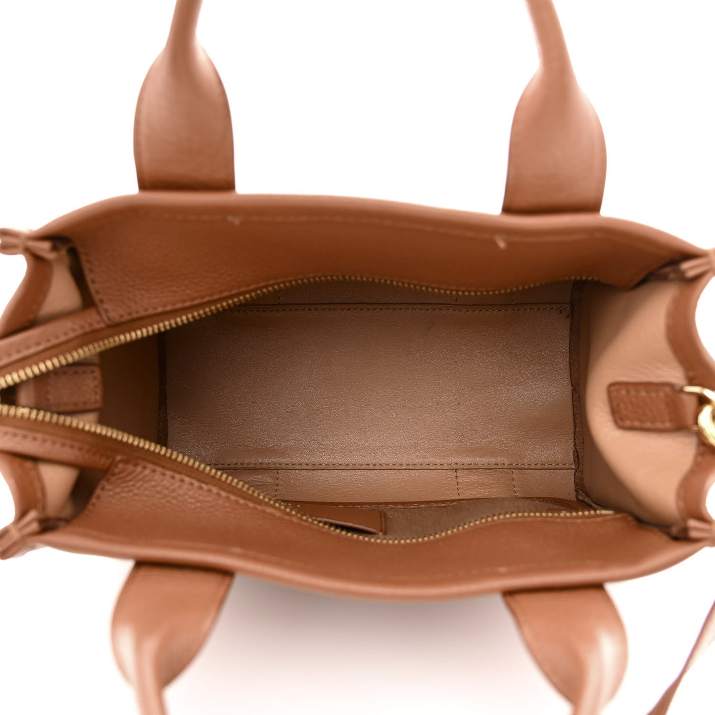 Grained Calfskin Small The Tote Bag Argan Oil