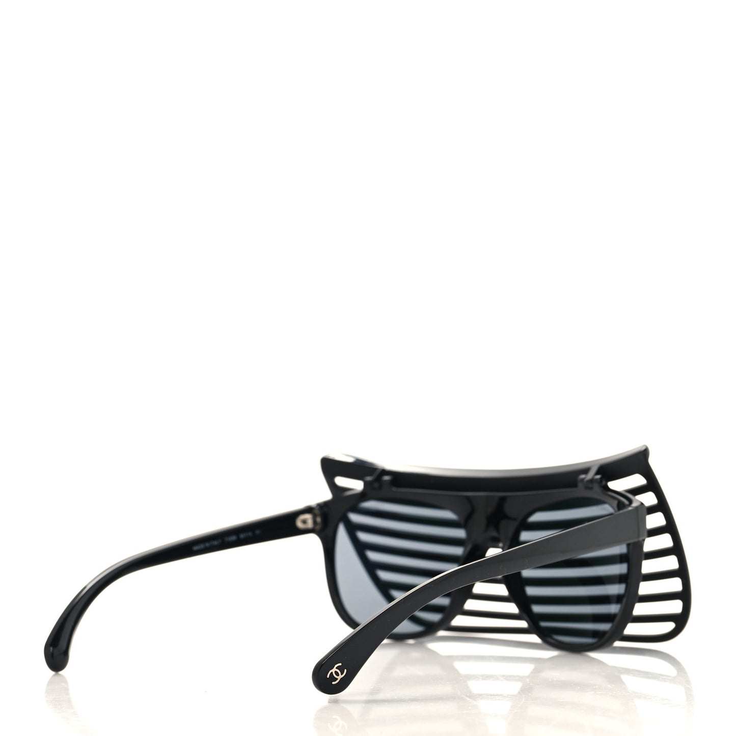 Nylon Crystal Square Sunglasses 71538 Black Grey