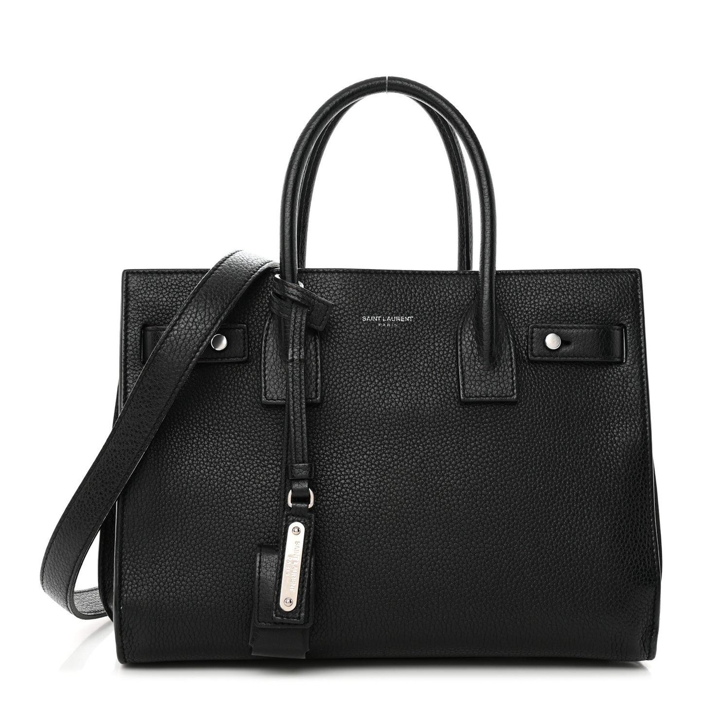 Grained Calfskin Baby Sac De Jour Souple Black