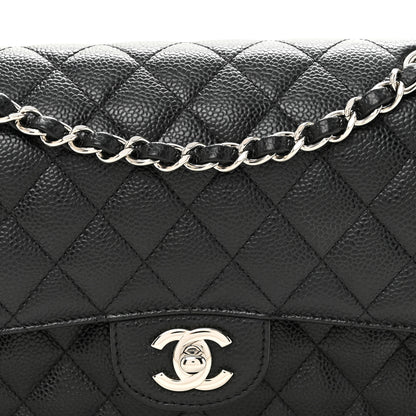Chanel Caviar Quilted Medium Double Flap Black 8 of 10