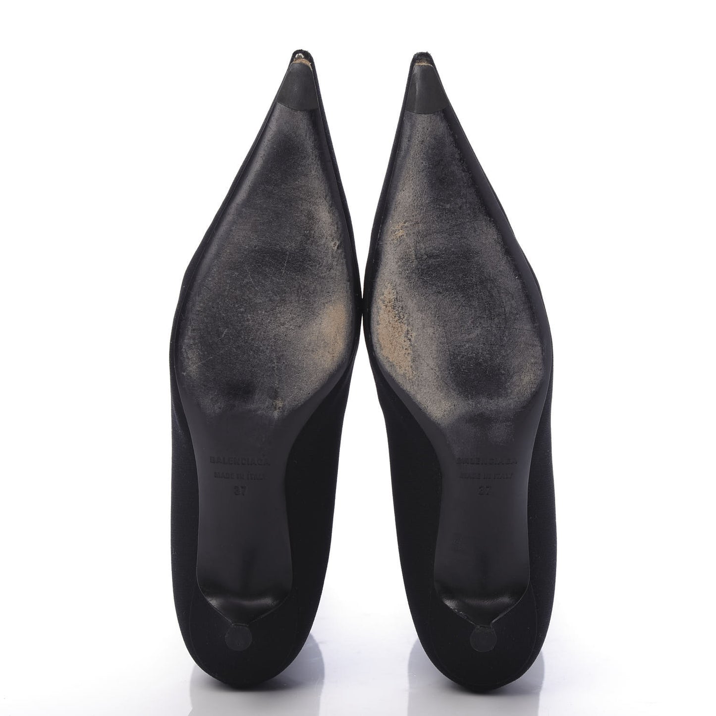 Jersey Crepe Extreme Pointed Toe Knife Booties 37 Black