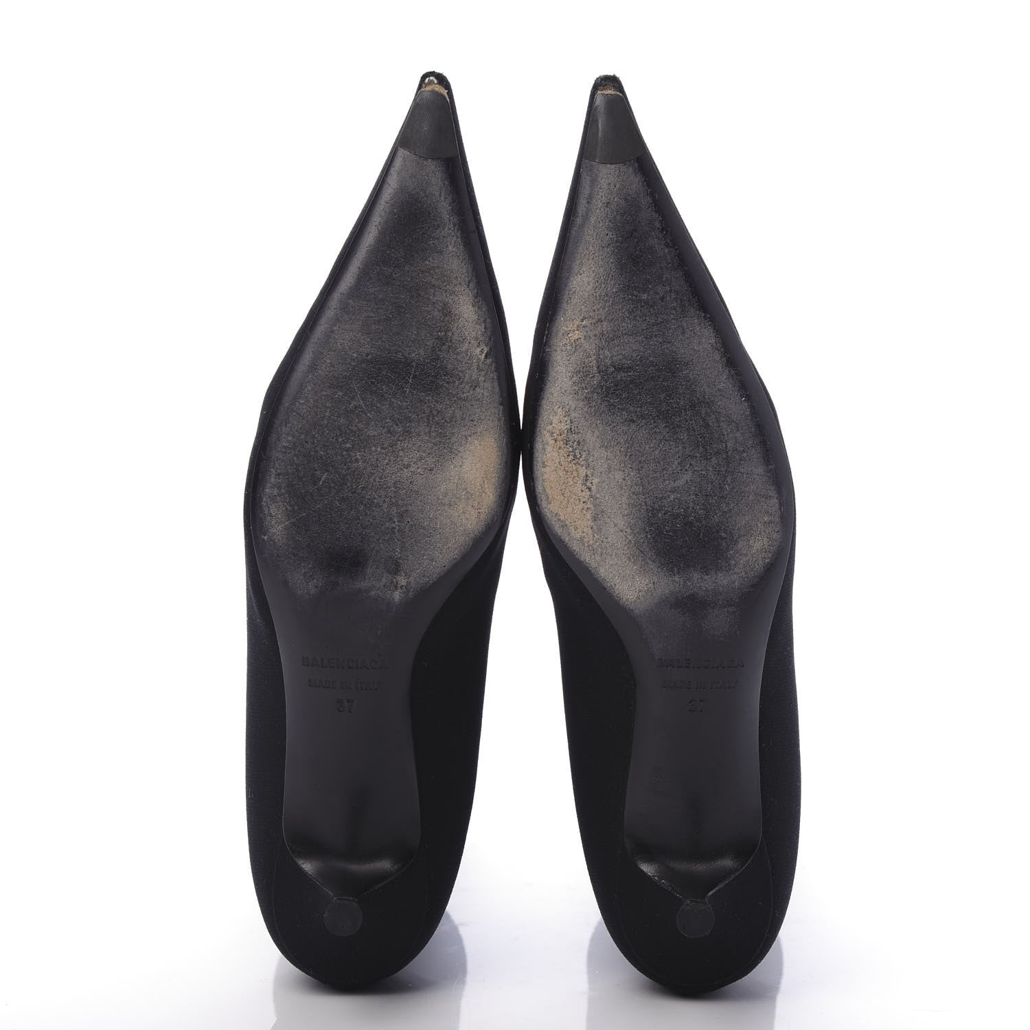 Balenciaga Jersey Crepe Extreme Pointed Toe Knife Booties 37 Black 5 of 7