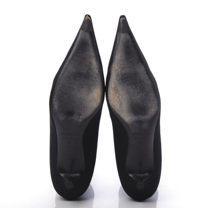 Balenciaga Jersey Crepe Extreme Pointed Toe Knife Booties 37 Black 5 of 7