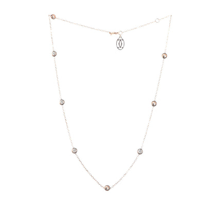 Cartier 18K Pink Gold 8 Diamond D'Amour Station Necklace 3 of 6