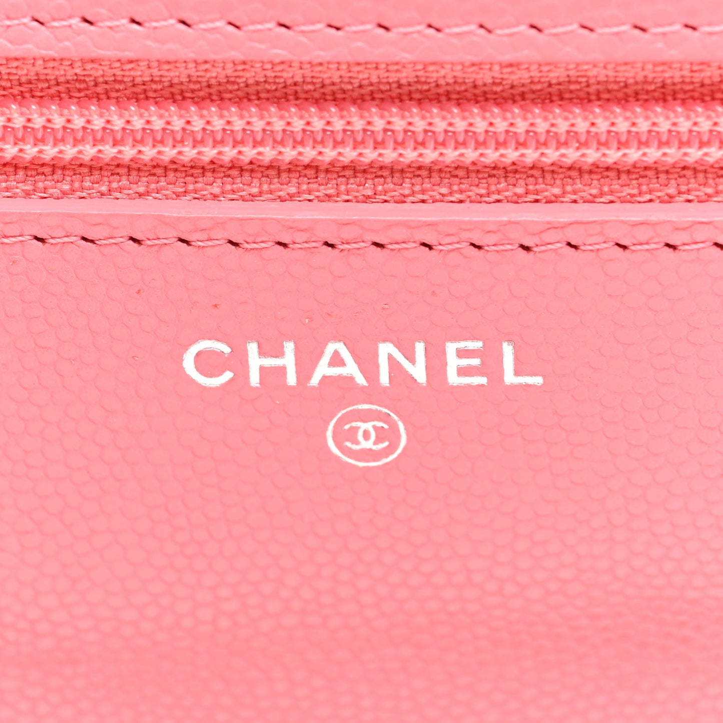 Caviar Quilted My Everything Wallet On Chain WOC Pink